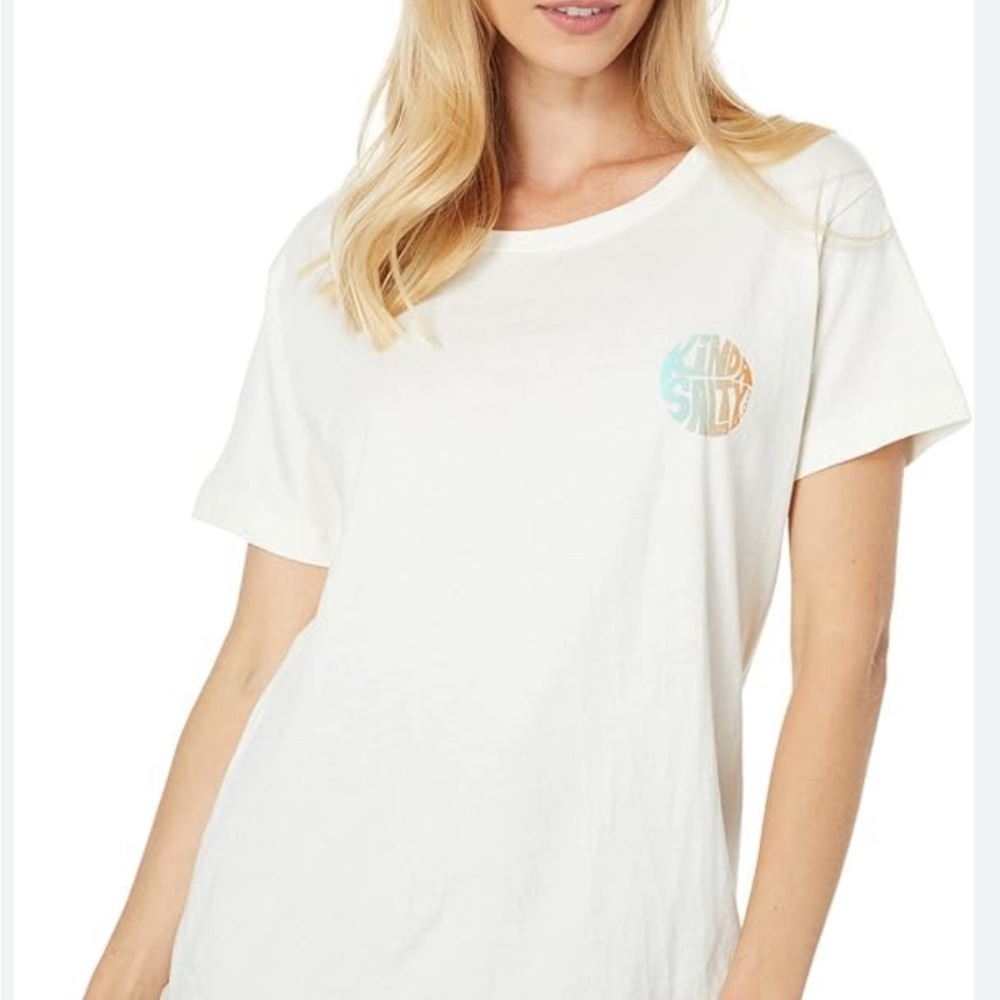 Roxy~ Kinda Salty White Graphic T-Shirt